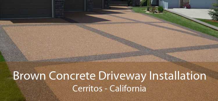 Brown Concrete Driveway Installation Cerritos - California