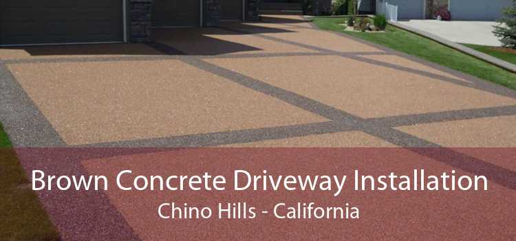 Brown Concrete Driveway Installation Chino Hills - California
