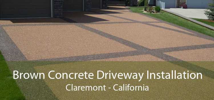 Brown Concrete Driveway Installation Claremont - California