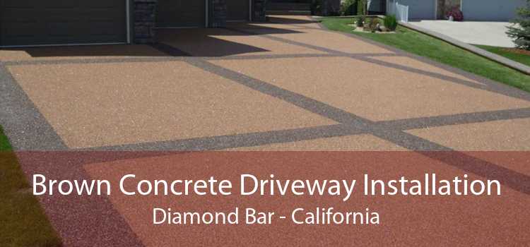Brown Concrete Driveway Installation Diamond Bar - California