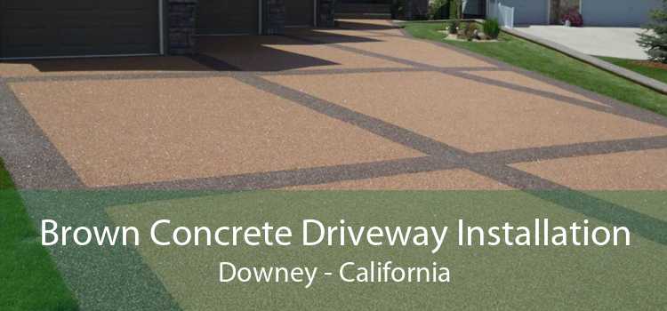 Brown Concrete Driveway Installation Downey - California