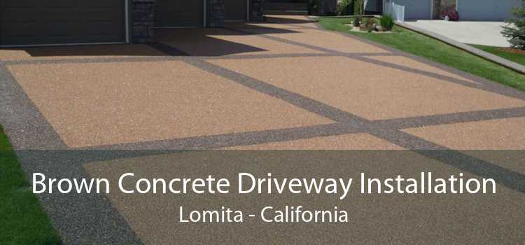 Brown Concrete Driveway Installation Lomita - California