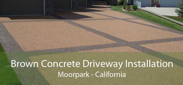 Brown Concrete Driveway Installation Moorpark - California