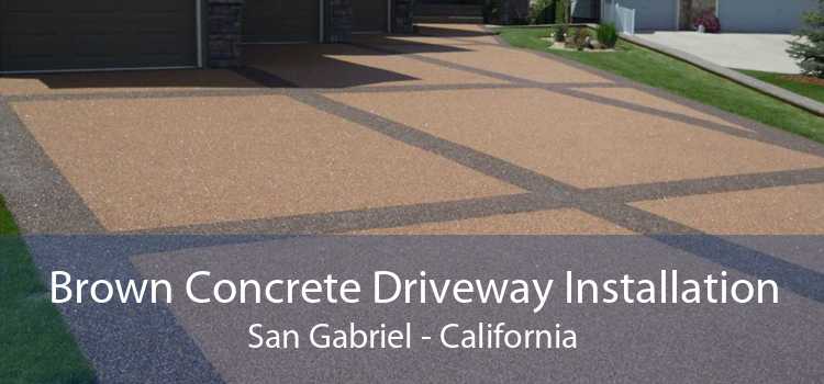 Brown Concrete Driveway Installation San Gabriel - California