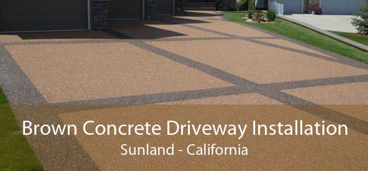 Brown Concrete Driveway Installation Sunland - California