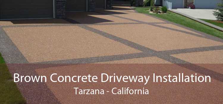 Brown Concrete Driveway Installation Tarzana - California
