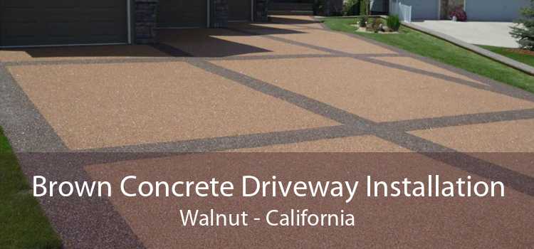 Brown Concrete Driveway Installation Walnut - California