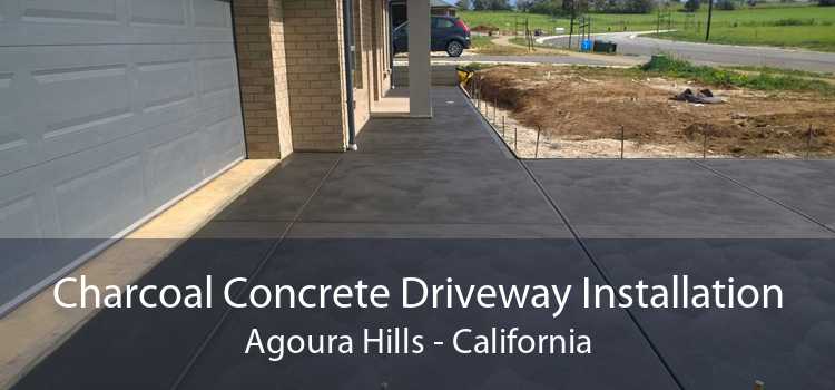 Charcoal Concrete Driveway Installation Agoura Hills - California