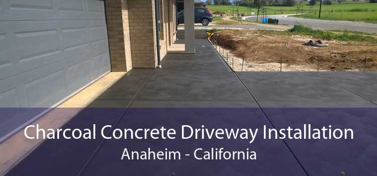 Charcoal Concrete Driveway Installation Anaheim - California
