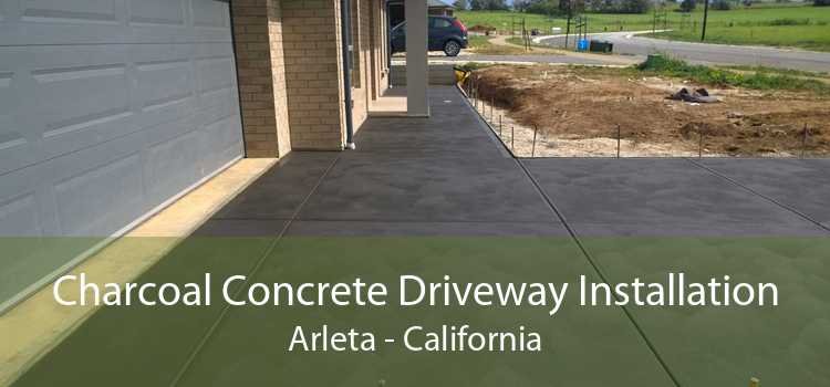 Charcoal Concrete Driveway Installation Arleta - California