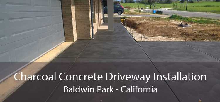 Charcoal Concrete Driveway Installation Baldwin Park - California