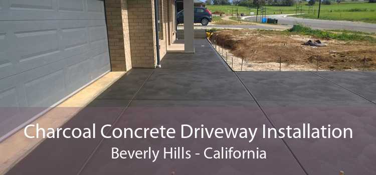 Charcoal Concrete Driveway Installation Beverly Hills - California
