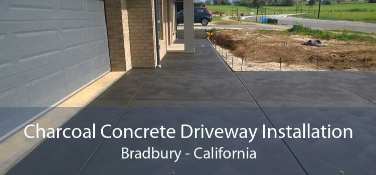 Charcoal Concrete Driveway Installation Bradbury - California