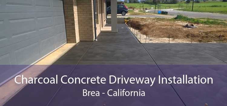 Charcoal Concrete Driveway Installation Brea - California