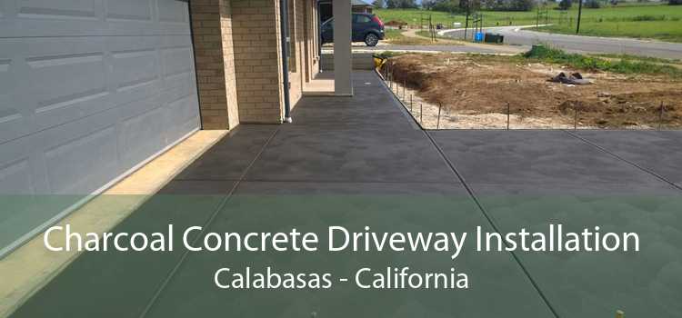 Charcoal Concrete Driveway Installation Calabasas - California