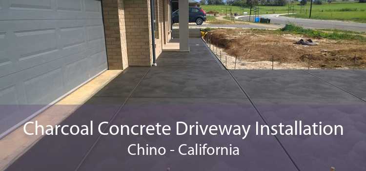 Charcoal Concrete Driveway Installation Chino - California