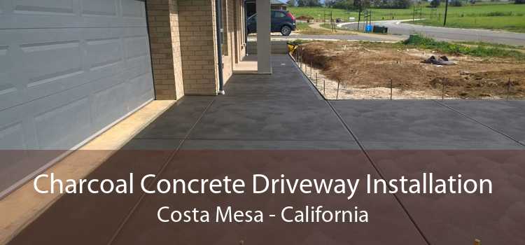 Charcoal Concrete Driveway Installation Costa Mesa - California