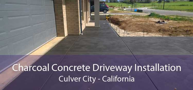 Charcoal Concrete Driveway Installation Culver City - California