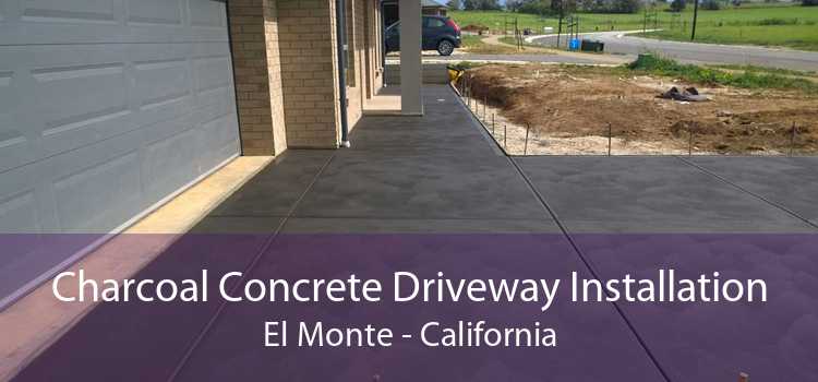 Charcoal Concrete Driveway Installation El Monte - California
