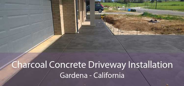 Charcoal Concrete Driveway Installation Gardena - California