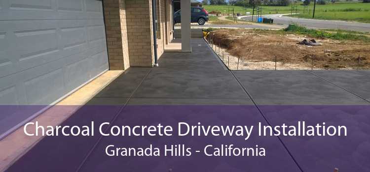 Charcoal Concrete Driveway Installation Granada Hills - California