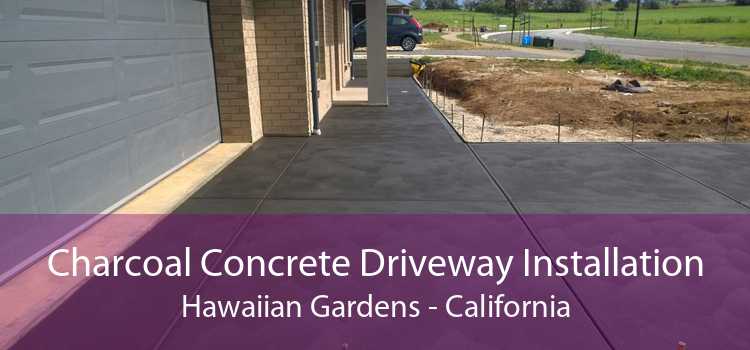 Charcoal Concrete Driveway Installation Hawaiian Gardens - California