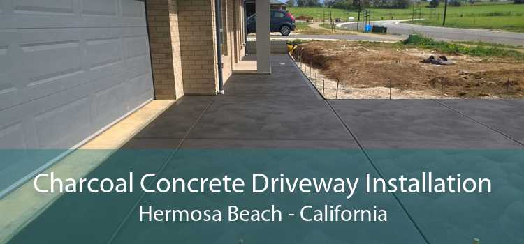 Charcoal Concrete Driveway Installation Hermosa Beach - California