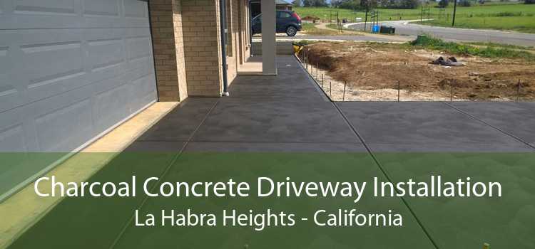 Charcoal Concrete Driveway Installation La Habra Heights - California