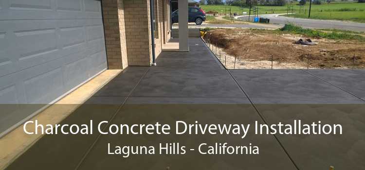 Charcoal Concrete Driveway Installation Laguna Hills - California