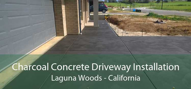 Charcoal Concrete Driveway Installation Laguna Woods - California