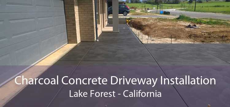 Charcoal Concrete Driveway Installation Lake Forest - California