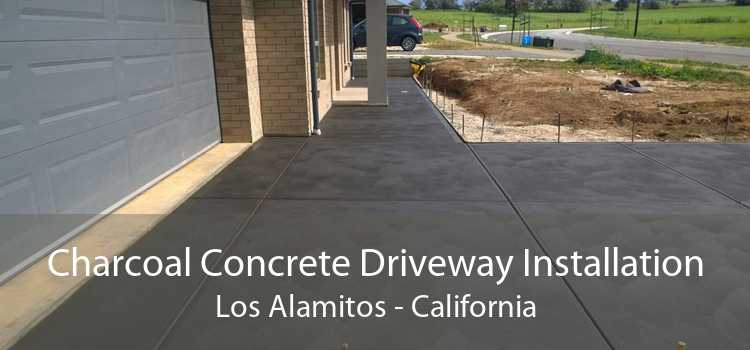 Charcoal Concrete Driveway Installation Los Alamitos - California
