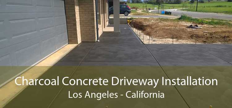 Charcoal Concrete Driveway Installation Los Angeles - California