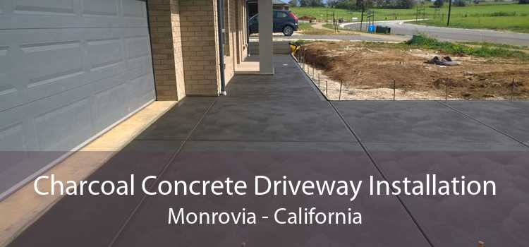 Charcoal Concrete Driveway Installation Monrovia - California