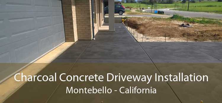 Charcoal Concrete Driveway Installation Montebello - California