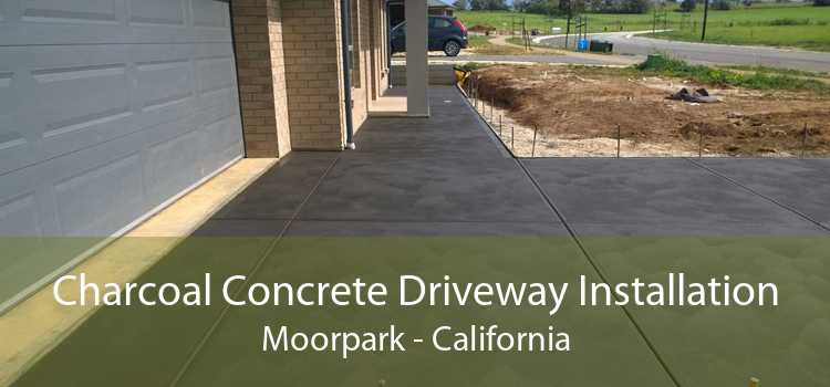 Charcoal Concrete Driveway Installation Moorpark - California