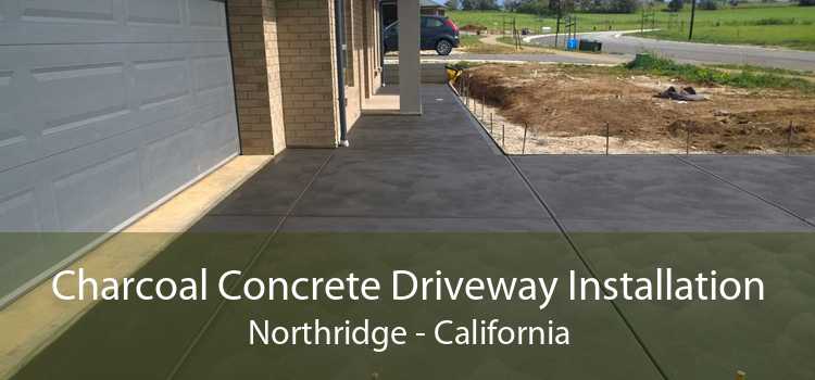 Charcoal Concrete Driveway Installation Northridge - California