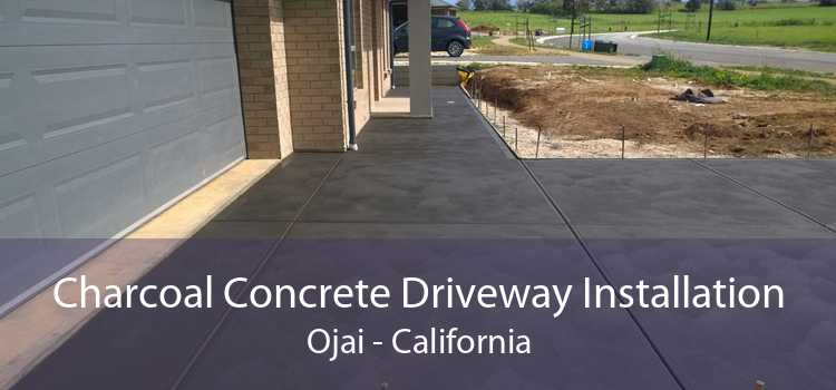 Charcoal Concrete Driveway Installation Ojai - California