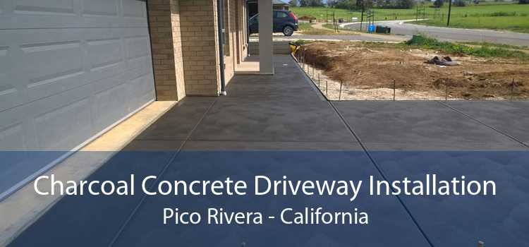 Charcoal Concrete Driveway Installation Pico Rivera - California