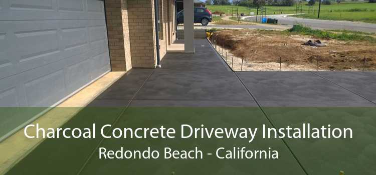 Charcoal Concrete Driveway Installation Redondo Beach - California