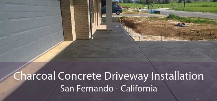 Charcoal Concrete Driveway Installation San Fernando - California