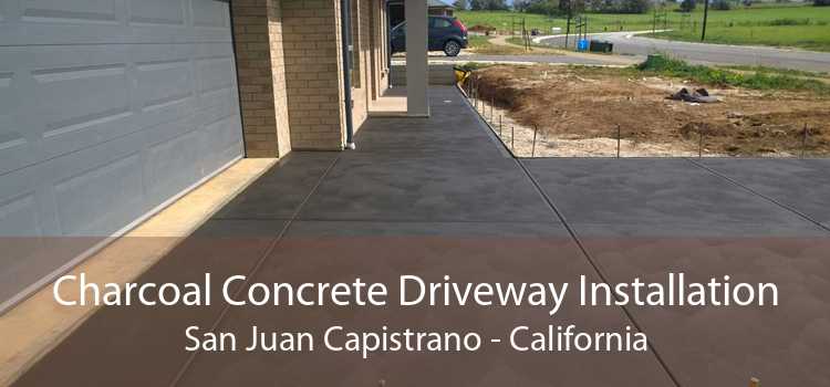 Charcoal Concrete Driveway Installation San Juan Capistrano - California