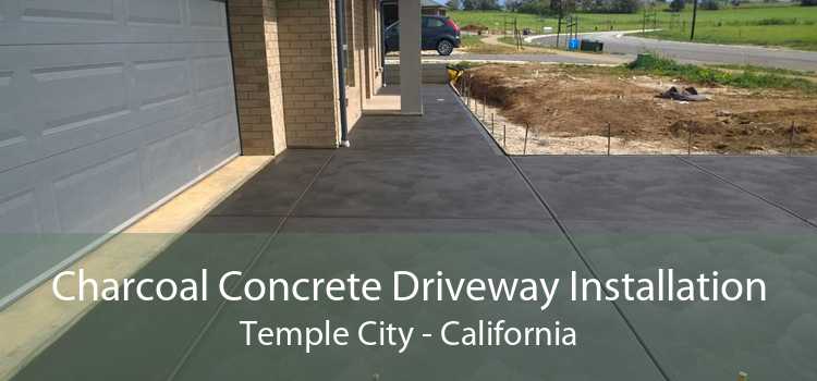 Charcoal Concrete Driveway Installation Temple City - California