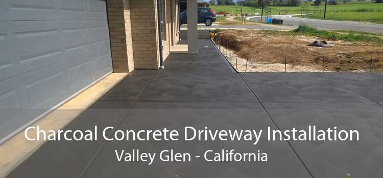 Charcoal Concrete Driveway Installation Valley Glen - California