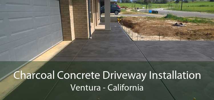 Charcoal Concrete Driveway Installation Ventura - California