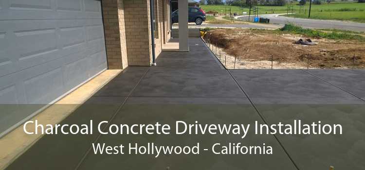 Charcoal Concrete Driveway Installation West Hollywood - California