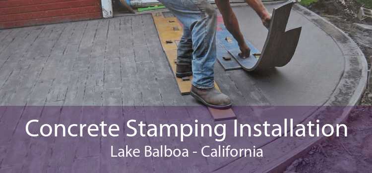 Concrete Stamping Installation Lake Balboa - California