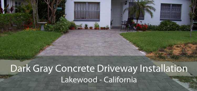 Dark Gray Concrete Driveway Installation Lakewood - California