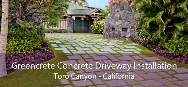 Greencrete Concrete Driveway Installation Toro Canyon - California