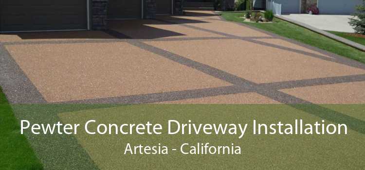 Pewter Concrete Driveway Installation Artesia - California